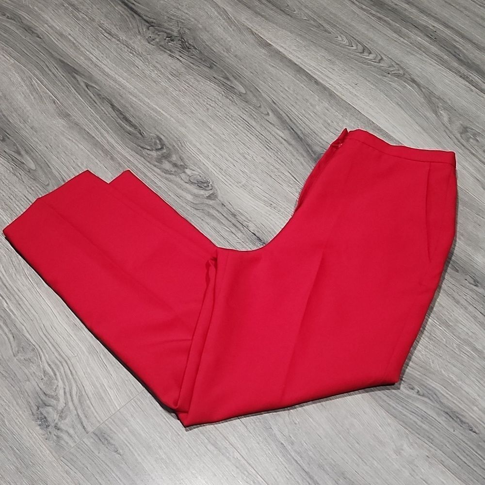 Vintage Red High Rise Larry Levine Trouser Dress Pants